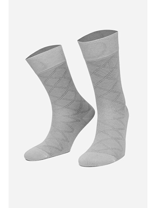 Aytuğ Erkek Pamuk İpek Tekli Gri Soket Çorap - A 16001 G