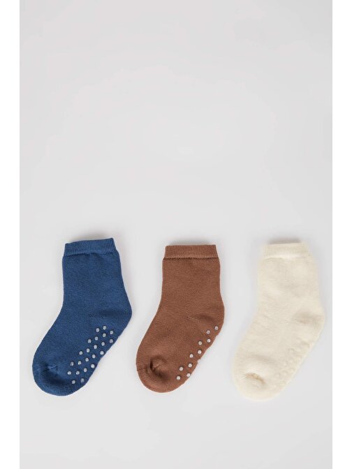 Erkek Bebek 3lü Pamuklu Uzun Çorap B1423A5NS