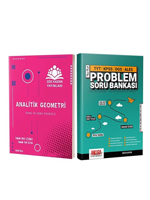Çöz Kazan Tyt Ayt Analitik Geometri Ve Akm Problemler Soru Bankası Seti 2 Kitap