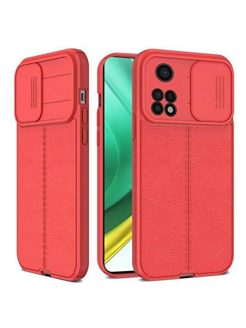 SMCASE Xiaomi Redmi Note 11 Pro Kılıf Lensi Kamera Korumalı Deri Dokulu SilikonNano Ekran Koruyucu