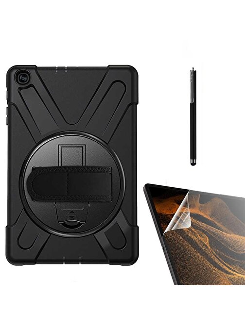 Smcase Samsung Galaxy Tab A 10.1 (2019) T510 Kılıf Tablet Tank Koruma Defender Standlı df22  Nano  Kalem