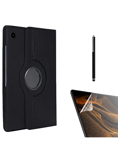 Smcase Samsung Galaxy Tab A8 10.5 SM X200 2021 Kılıf 360 Dönebilen Koruma Kapaklı Standlı dn22  Nano  Kalem
