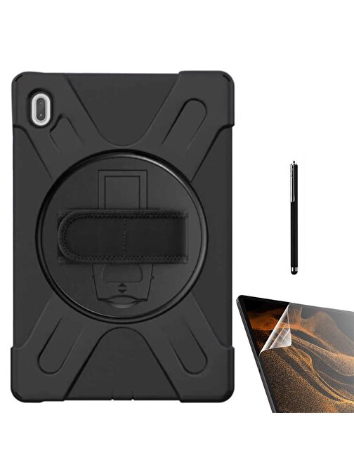 Smcase Samsung Galaxy Tab S7 Fe T737 Kılıf Tablet Tank Koruma Defender Standlı df33  Nano  Kalem