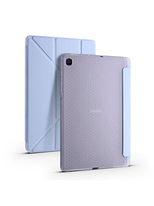 Smcase Samsung Galaxy Tab S6 Lite P610 Kılıf Katlanabilir Standlı Pu Silikon tf1