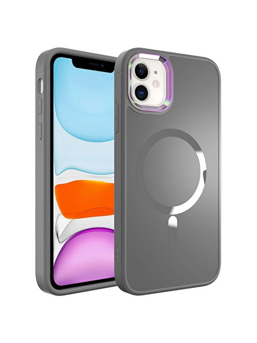 SMCASE Apple iPhone 11 Kılıf Wireless Tacsafe Stil Serisi Mat Kapak