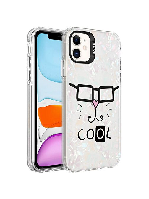 SMCASE Apple iPhone 11 Kılıf Mermer Desenli Marbello Kapak