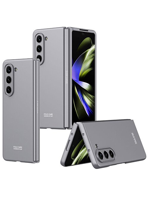 SMCASE Samsung Galaxy Z Fold 5 Kılıf Kıpta Renkli Sert Pc Kapak