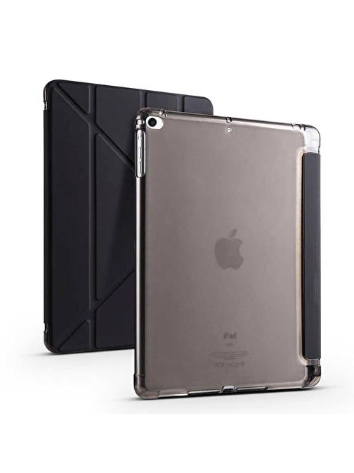 Smcase Apple iPad 9.7 2018 6.Nesil Kılıf Katlanabilir Standlı Pu Silikon tf1