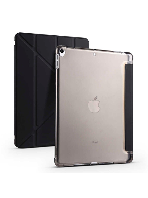 Smcase Apple iPad 10.2 8.Nesil Kılıf Katlanabilir Standlı Pu Silikon tf1