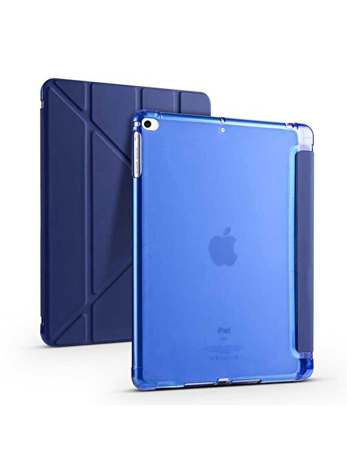 Smcase Apple iPad 10.2 2021 9.Nesil Kılıf Katlanabilir Standlı Pu Silikon tf1