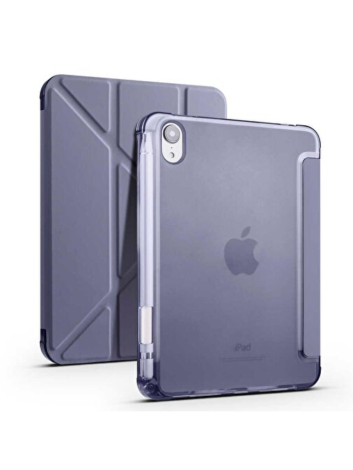 Smcase Apple iPad Mini 2021 6.Nesil Kılıf Katlanabilir Standlı Pu Silikon tf1
