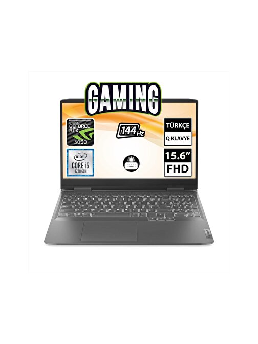 Lenovo LOQ 82XV00SWTX i5-12450H 8GB 512SSD RTX3050 15.6" FullHD W11H Taşınabilir Bilgisayar