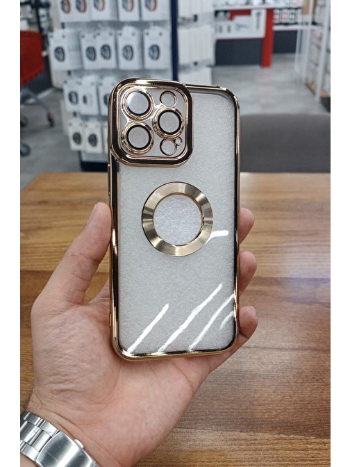 Musal iPhone 15 Pro Kılıf Köşeleri Renkli Şeffaf Kamera Korumalı Silikon Luxury Kapak