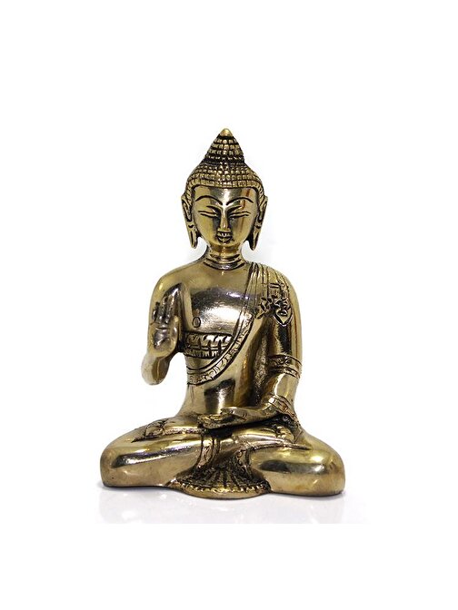 Tugra Ticaret Metal Buda Biblosu 17 Cm Dekoratif Hediyelik