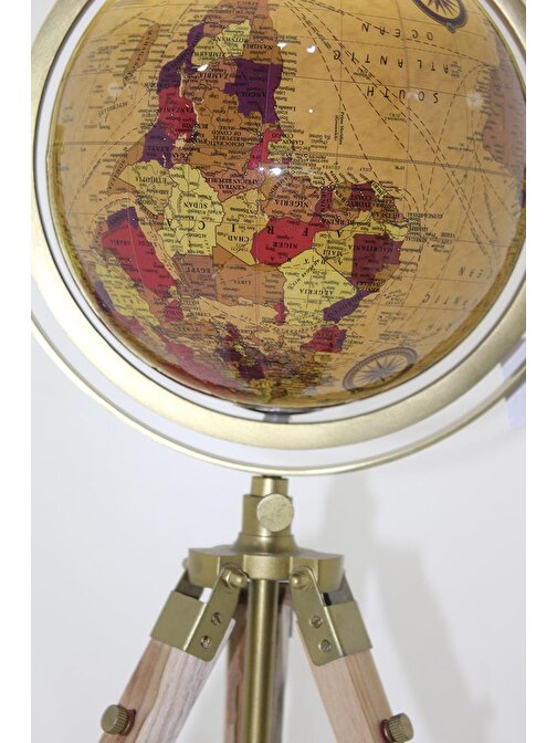 Tugra Ticaret Tripod Standlı Dönen Dekoratif Dünya Yerküre Harita Hediyelik