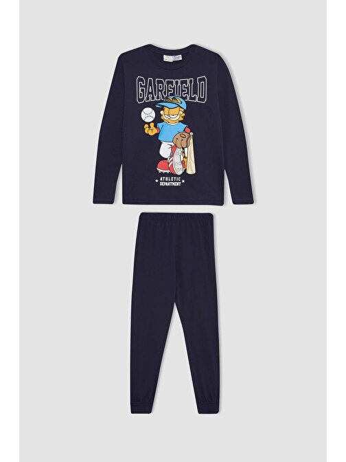 Erkek Çocuk Garfield Uzun Kollu Penye Pijama Takımı B2649A823WN