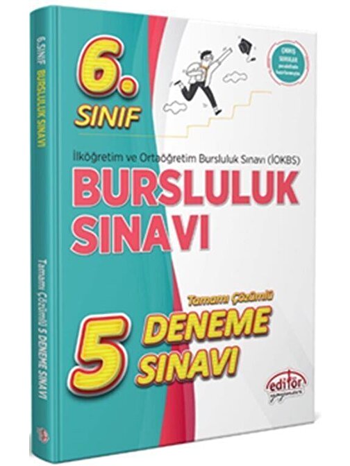 6. Sınıf Bursluluk Sınavı Tamamı Çözümlü 5 Deneme Sınavı Editör Yayınları