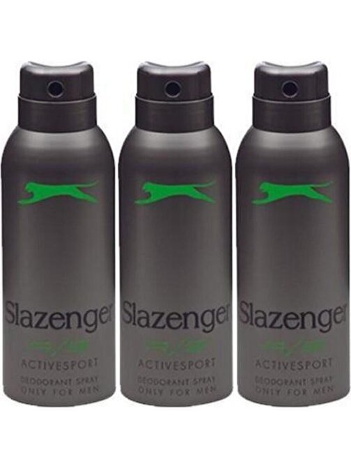 Slazenger Deodorant Active Sport Yeşil 150m x 3 Adet