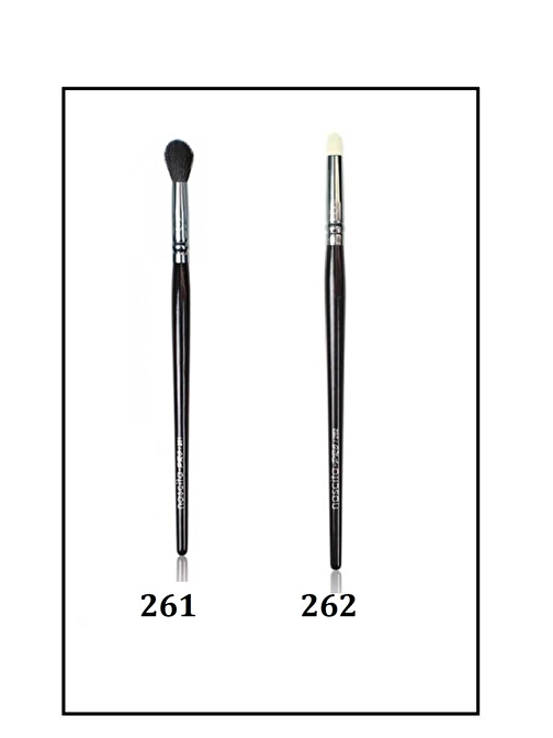 Nascita Pro Pencil Brush Kalem Fırça 262 + Geniş Yapılı Far Karıştırma Makyaj Fırçası 261 Özel 2'li SET