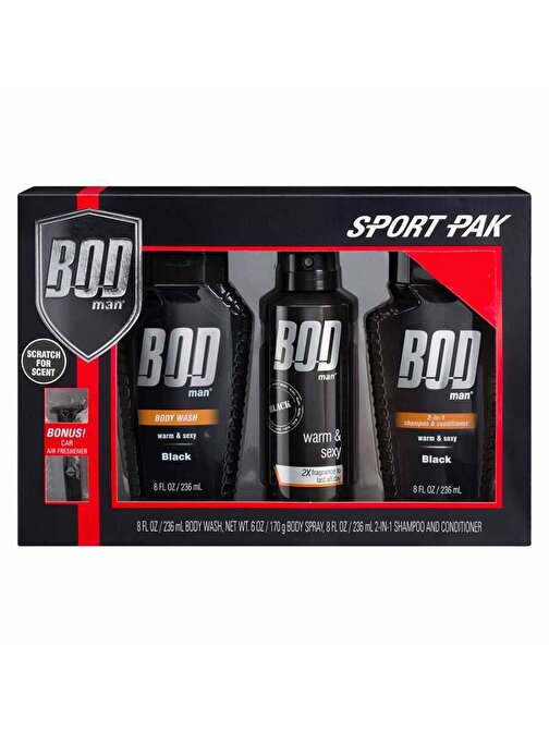 Bodman Black Sport Pak Erkek Hediye Seti