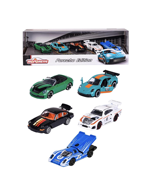 Majorette Porsche Motorsport 5'li Hediye Seti Die-Cast Metal Model Arabalar 212053172