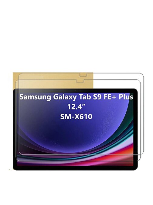 Samsung Galaxy Tab S9 FE Plus 12.4 Inç SM-X610 İçin Ekran Koruyucu 9H Nano Esnek Cam Tam Uyumlu