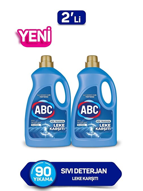 Abc Leke Karsıtı Sıvı Çamaşır Deterjan 2 X 2,7 Lt