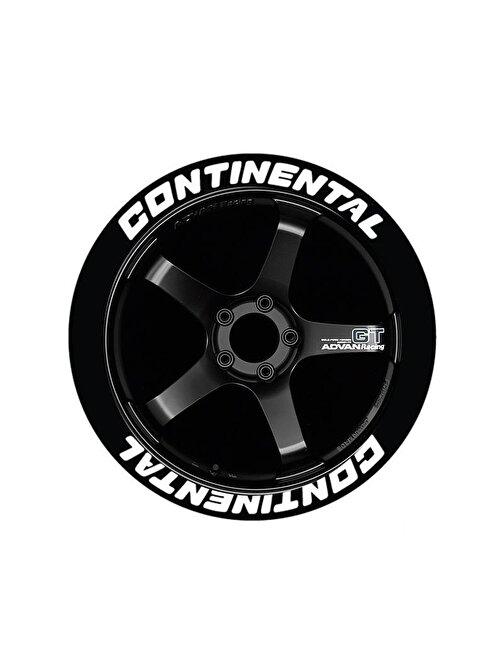 Continental 3D Lastik Yazısı 8 Adet + Yapıştırıcı