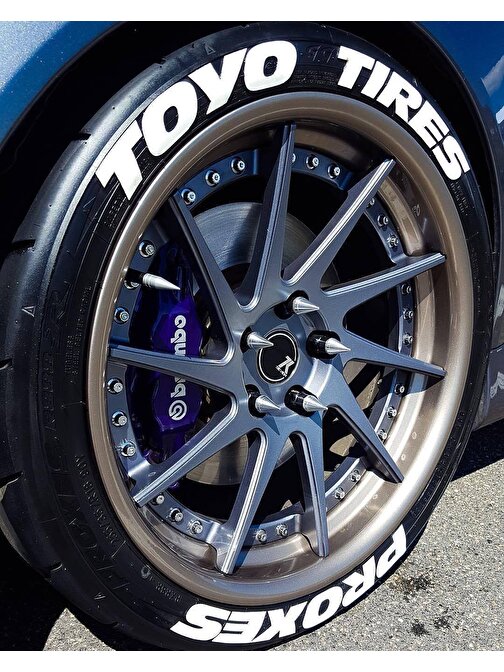 Toyo Tires Proxes 3D Lastik Yazısı 8 Adet + Yapıştırıcı