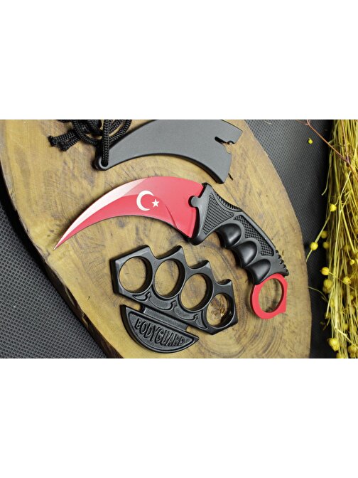 22 cm Türk Bayraklı CS GO Bıçak Kılıflı ve Mustali set