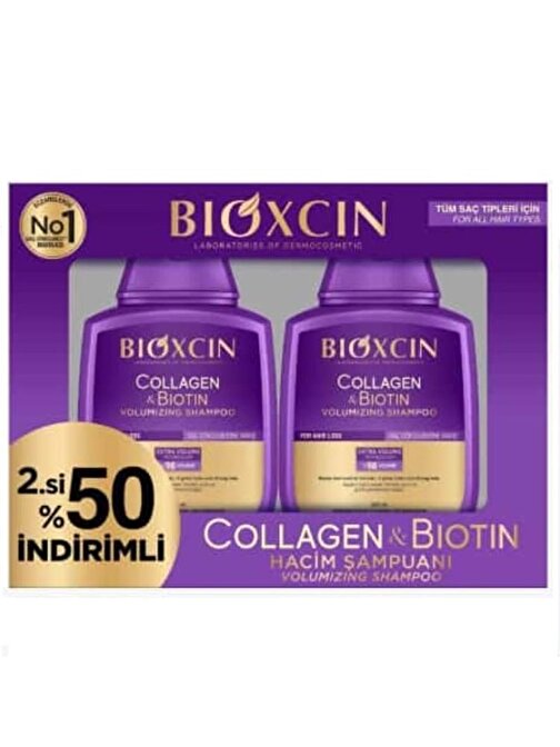 Bioxcin Collagen Biotin Hacim Şampuanı 300 ML 2.si %50 İndirimli