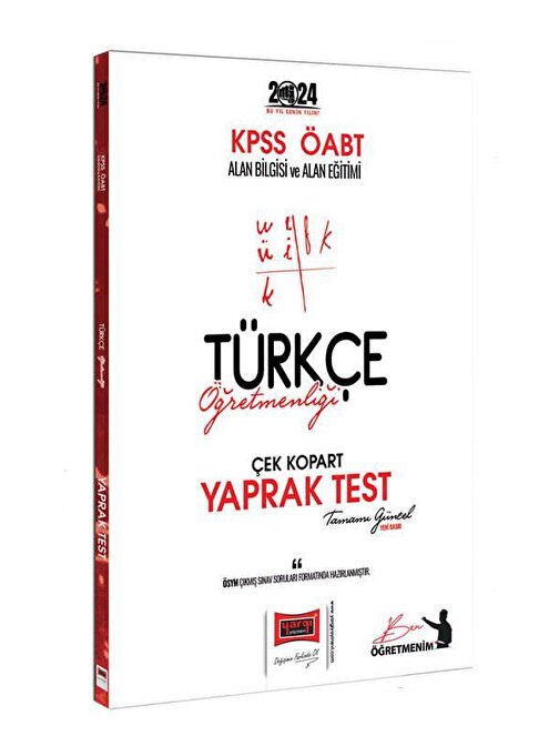 Yargı Yayınları 2024 Kpss Öabt Türkçe Öğretmenliği Yaprak Test