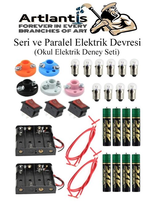 Seri ve Paralel Elektrik Devresi 1 Paket Basit Elektrik Devresi Deney Seti Eğitici İş Eğitimi Seti