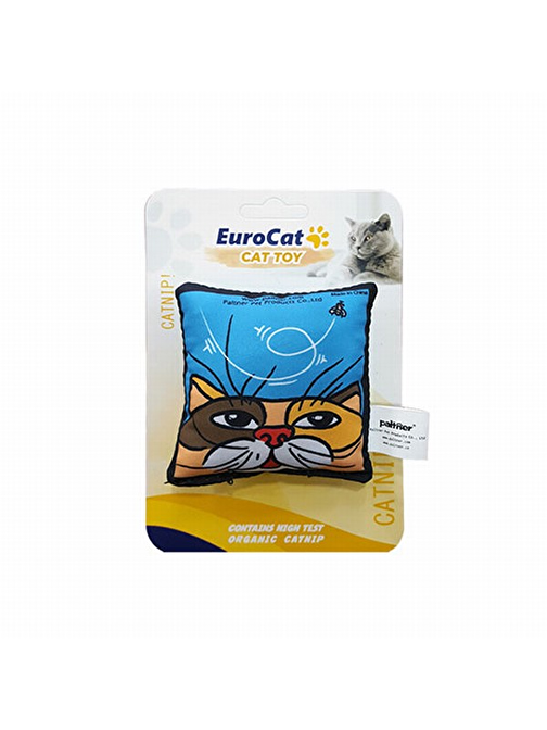 EuroCat Mavi Yastık Kedi Oyuncağı 8 Cm