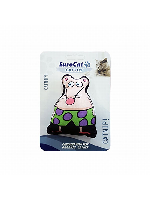 EuroCat Süper Fare Kedi Oyuncağı Beyaz 9,5 Cm