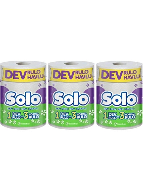 Solo Dev Rulo Havlu Kağıt X 3 Lü