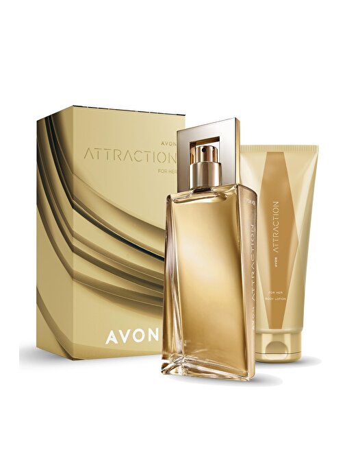 Avon Attraction Kadın Parfüm Edp 50 Ml. ve Vücut Losyonu 125 Ml. Hediye Paketi