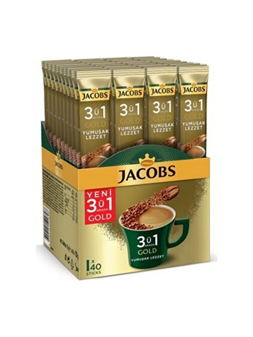 Jacobs 3'ü1 Arada Gold Yumuşak Lezzet Kahve 40 x 18 gr