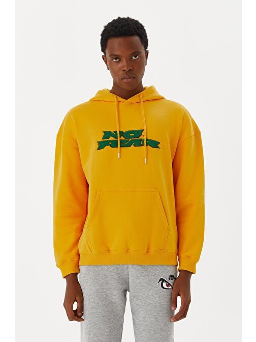 No Fear Erkek Sweatshirt Kapüşonlu Hardal M500243 Sarı L