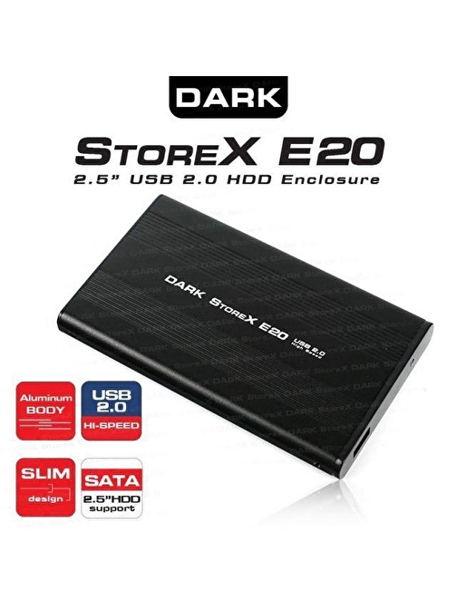 DARK DK-AC-DSE20 E20 2.5" USB 2.0 SATA SİYAH