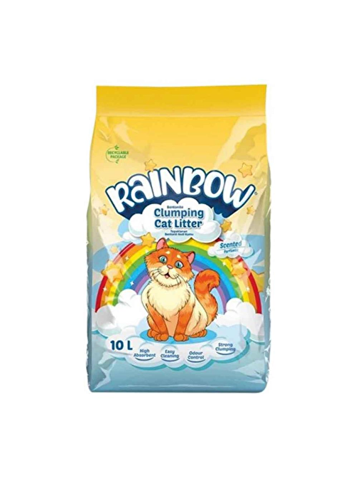 ainbow Parfümlü İnce Taneli Bentonit Kedi Kumu 10 L