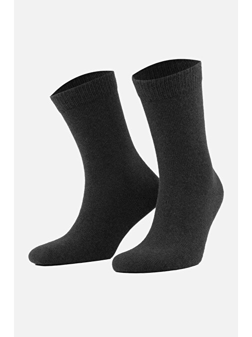 Aytuğ Kadın Koyun Yünü (Lambswool) Tekli Siyah Soket Çorap   A 45000 S