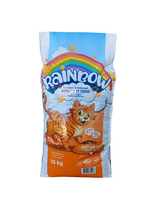 Rainbow Tavuklu Yetişkin Kedi Maması 15 kg