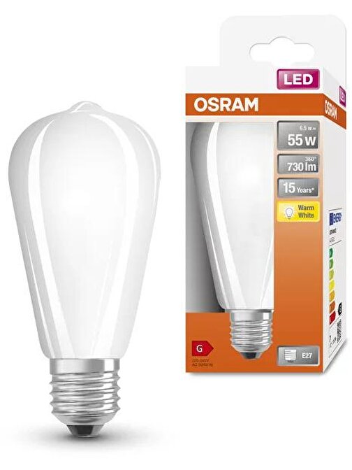 Osram Ledison A60 6.5W Sarı Işık E-27 Duy Ampul