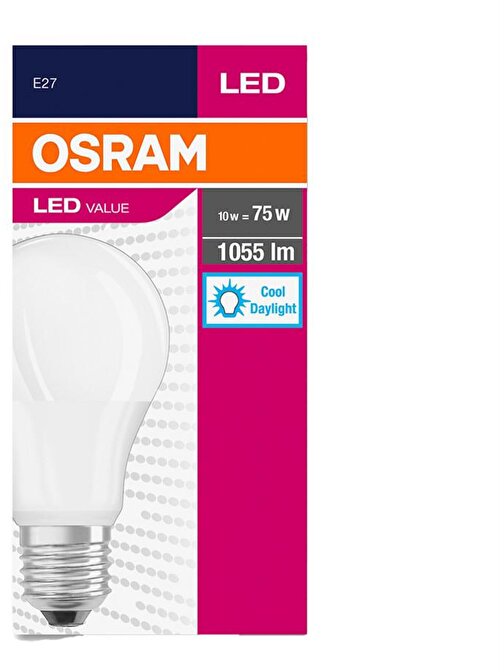 Osram Value Classic A75 10W E27 Duy Led - Beyaz Işık