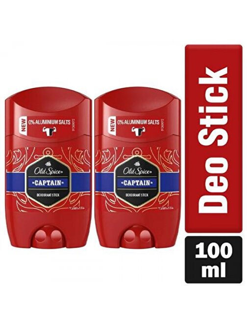 Old Spice Captain Deodorant Stick 50 ml x 2 Adet