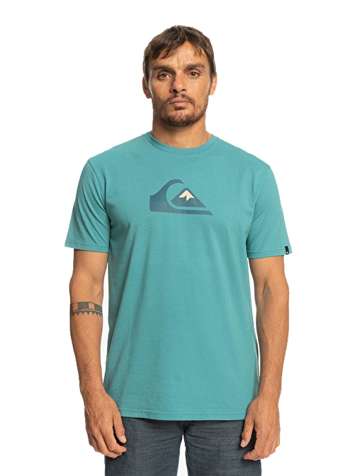 Quiksilver Eqyzt06534 - Comp Logo Ss Turkuaz Erkek T-Shirt Turkuaz Xs