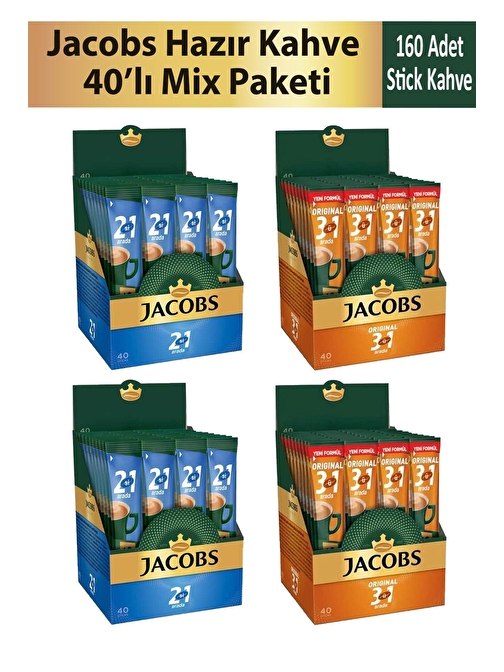 Jacobs Hazır Kahve 40'lı Mix Paketi