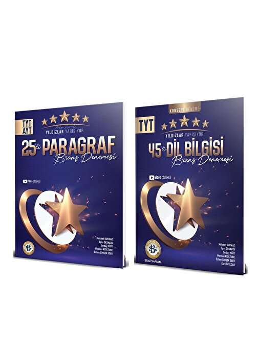 Bilgi Sarmal Tyt Paragraf Ve Dil Bilgisi Yıldızlar Yarışıyor Deneme Seti 2 Kitap