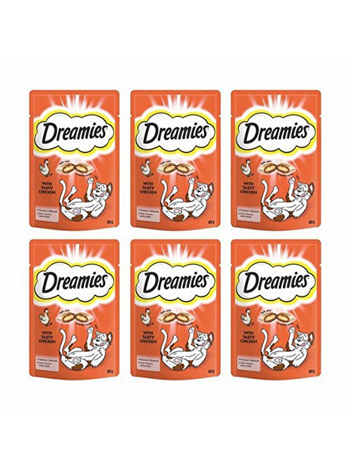 Dreamies Tavuklu Kedi Ödülü 6x60 Gr